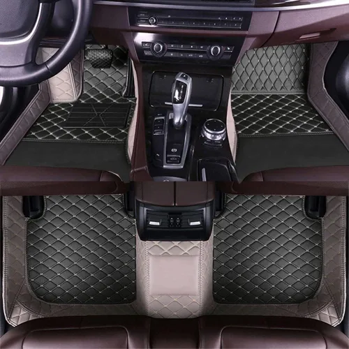 Miniatura 23 de Alfombrillas de cuero personalizadas para la parte delantera y trasera y de la tercera fila para automóvil, se adapta a la mayoría de SUV, sedán