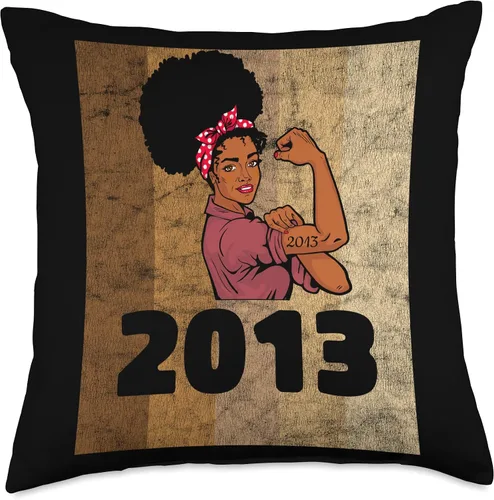 Miniatura 4 de Vintage 2013 Limited Edition 10th Birthday Afro Girls Women Throw Pillow
