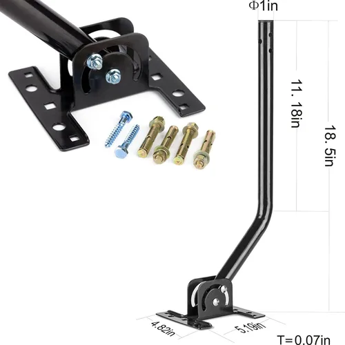 Miniatura 7 de PBD - Antena de TV digital HD para exteriores de 150 millas motorizada con rotación de 360 grados con poste de montaje y cable coaxial RG6 de 40