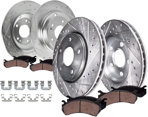Miniatura 12 de Detroit Axle - Kit de frenos delanteros para Toyota 2007-2016 Tundra, 2008-2016 Sequoia, Pastillas de freno cerámicos para pinza de freno de disco