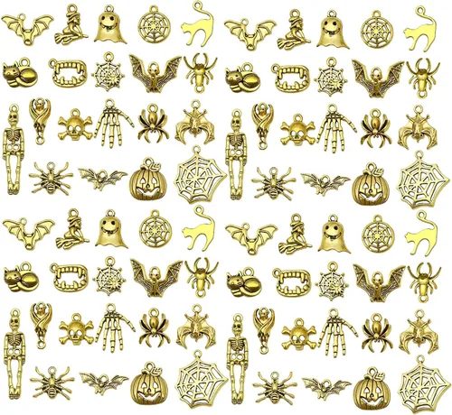Miniatura 29 de WOCRAFT 60 piezas de dijes de pulsera de cruz dorada KC para juegos de fabricación de joyas, collares, pulseras, llaveros, kit de suministros de KC