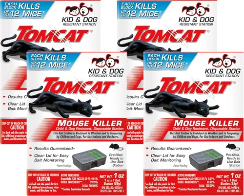 Miniatura 12 de Tomcat Mouse Killer estación desechable para matar ratas y ratones, resistente a niños y perros