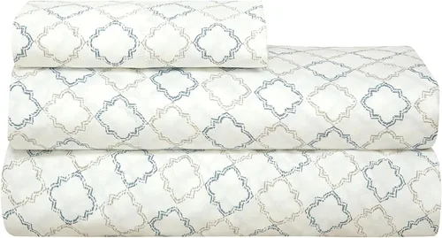 Miniatura 53 de Royale Linens - Juego de sábanas de 400 hilos, 100 % algodón cultivado en EE. UU., 4 piezas, sábana de satén, tamaño Queen - 1 sábana bajera, 1
