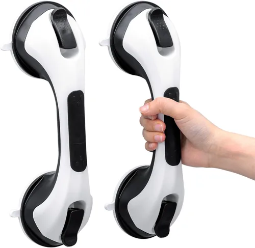 Miniatura 12 de TAILI - Barras de sujeción para la ducha con ventosa, paquete de 2 unidades, de 16 pulgadas, resistente y removible, sin taladro, impermeable