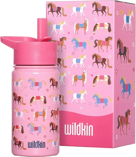 Miniatura 21 de Wildkin Kids - Botella de agua de acero inoxidable de 14 onzas para niños – Sin BPA, a prueba de fugas, aislada, fácil de limpiar - Ballerina