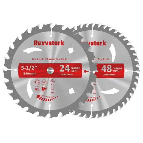 Miniatura 13 de Paquete de 3 hojas de sierra circular de carburo de 3 pulgadas y 36 dientes para madera, plástico, PCV, acrílico, aluminio con eje de 7/16 pulgadas