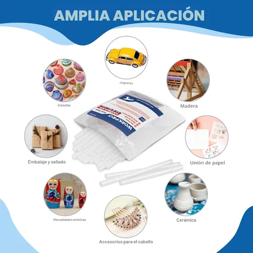 Miniatura 7 de WORKPRO Barras de pegamento caliente, compatibles con la mayoría de pistolas de pegamento, multiusos para manualidades, reparaciones generales