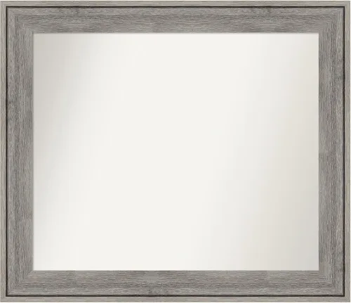 Miniatura 440 de Amanti Art Espejo de pared personalizado no biselado (24.5 x 24.5 pulgadas), marco gris marrón alta, varios tamaños personalizados, espejo de baño