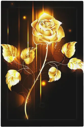 Miniatura 586 de Cubiertas de placa de pared de 3 gang con interruptor de luz de triple palanca, en negro y dorado con esplendor de oro rosa, estampado floral