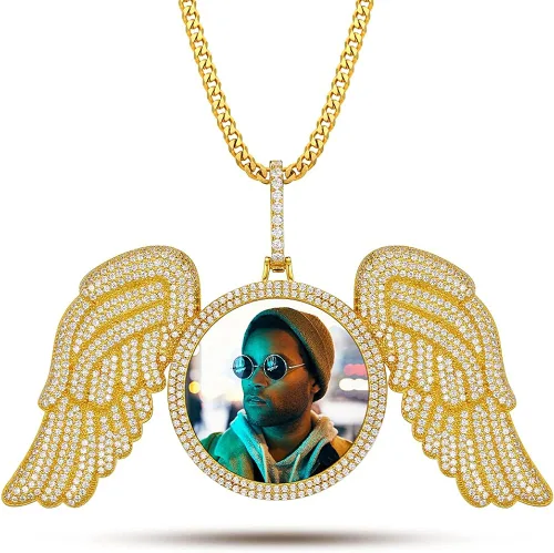 Collar con colgante de plata de ley 925 para hombre, collar personalizado con foto, collares de plata de ley brillantes para mujer, collar de imagen