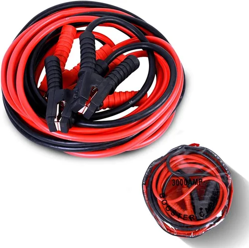 Miniatura 9 de ZESUPER - Cables de arranque de batería de alta resistencia 3000 AMP, 1 calibre, 20 pies, línea de arranque de emergencia para coche, furgoneta