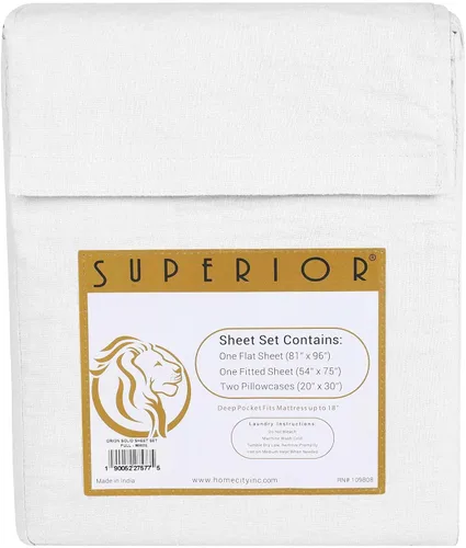 Miniatura 9 de Superior Juego de sábanas de mezcla de lino y algodón, sábanas para decoración del hogar, ropa de cama sólida moderna que incluye 1 sábana bajera
