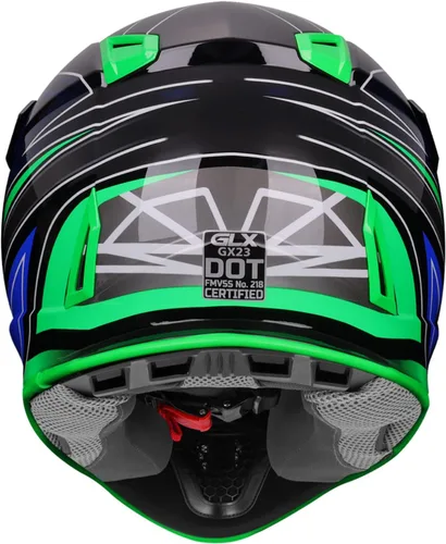 Miniatura 3 de GLX GX23 - Casco de cara completa para motocicleta todoterreno/motocross/ATV para hombres y mujeres, aprobado por el Departamento de Transporte