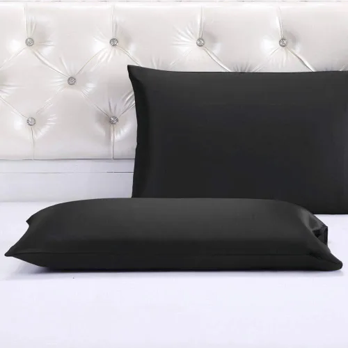 Miniatura 6 de LilySilk Juego de sábanas de seda negra de 4 piezas de 22 momme - Funda de edredón y 2 fundas de almohada - Certificado Oeko-TEX, juegos de ropa