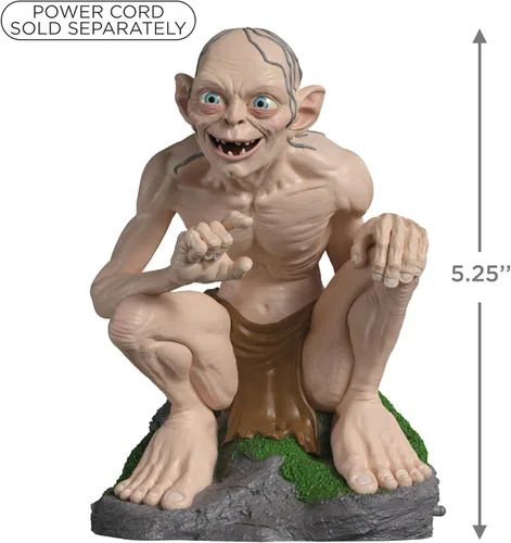 Miniatura 4 de Hallmark Keepsake Ornamento navideño colgante 2025, El Señor de los Anillos Gollum con sonido y movimiento, Regalos de película