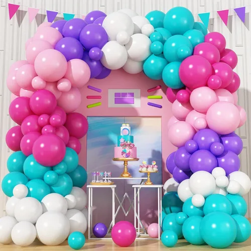 Miniatura 11 de Kit de arco de guirnalda de globos de Año Nuevo, globos de estrella de explosión negros y dorados, globos de estrella de explosión negra perla
