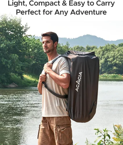 Miniatura 4 de Acacia 4" Thick Self Inflating Sleeping Pad with Foam, Innovative Y-Shaped Telescopic Structure, Ultraportable Camping Air Mattress with Pump Sack