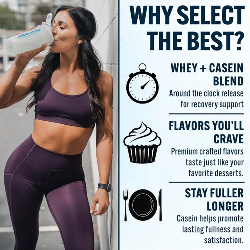 Miniatura 3 de PEScience Select Protein Powder, mezcla de suero y caseína, proteína limpia en polvo para mujeres y hombres, baja en calorías, baja