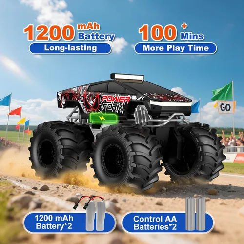 Miniatura 4 de Auto de control remoto anfibio, 1:18 impermeable Monster Truck Juguetes RC Cars, 2.4GHz RC Trucks 4WD todoterreno todo terreno, regalos