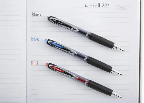 Miniatura 4 de Uniball Signo 207 - Bolígrafo de gel, paquete de 6 bolígrafos surtidos de 0.028 in, bolígrafos de tinta de gel, suministros de oficina vendidos por