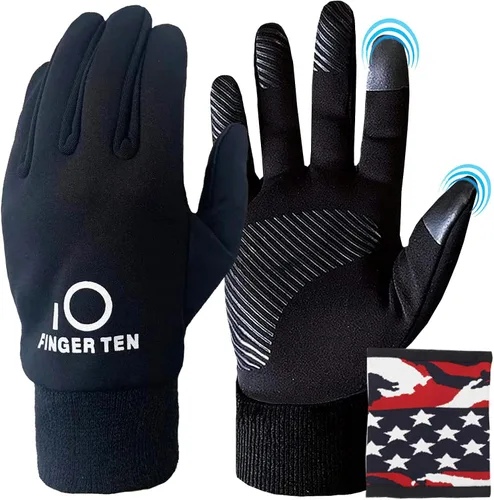 FINGER TEN Guantes de invierno para niños impermeables con calentador de cuello libre pantalla táctil para niños y niñas para clima frío deportes al