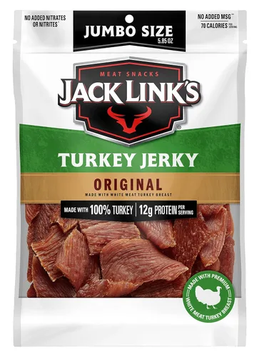 Miniatura 5 de Jack Link's - Carne vacuna seca, sabor original, 5.85 onzas. Jack Link's - Bolsa tamaño para compartir, aperitivo de carne sabroso, 11 g