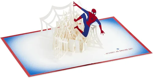 Miniatura 3 de Hallmark Tarjeta de cumpleaños desplegable de Spider-Man (Alguien Increíble Como Tú) Tarjeta 3D Signature Paper Wonder Azul