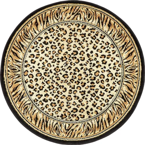 Miniatura 12 de Unique Loom Wildlife Collection - Alfombra con diseño de borde con temática de animales inspirada en el mundo salvaje, con diseño de guepardo