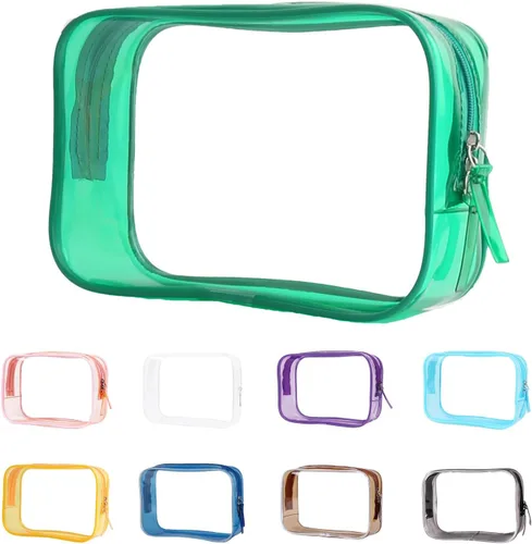 Miniatura 16 de Bolsa de aseo transparente pequeña Buminee, bolsa de viaje aprobada por la TSA, bolsas de viaje para artículos de tocador, bolsa de cosméticos