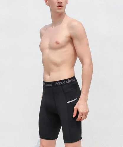 Miniatura 3 de Roxdme 5 or 1 Pack Compression Shorts Men Spandex Sport Shorts Athletic Workout Running Tights Performance Underwear