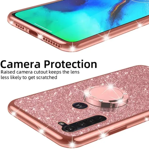 Miniatura 7 de Funda para Moto G Stylus (2020) Linda funda de silicona delgada de TPU de lujo con purpurina para Motorola G Stylus 2020 - Oro rosa