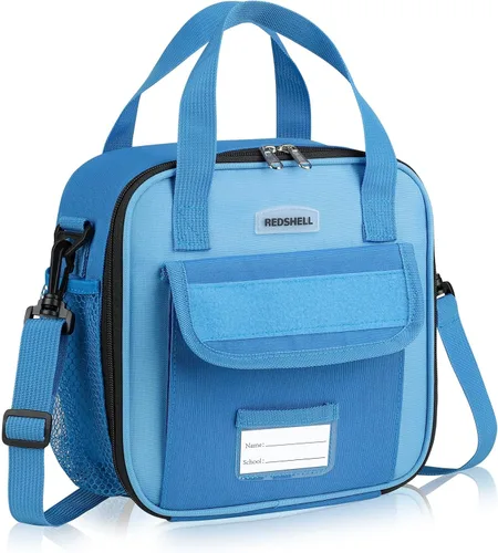 Miniatura 11 de REDSHELL Lonchera táctica para niños, bolsa de almuerzo aislada grande para niñas, lonchera cuadrada para niños, lonchera cuadrada para niños, Rosa