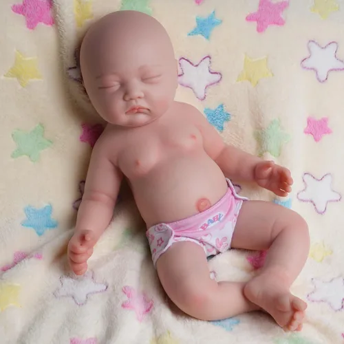 Miniatura 5 de Muñecas de bebé Reborn de 17.55" no son muñecas de vinilo, muñeca de recién nacido realista de silicona suave muñecas de bebé recién nacidas