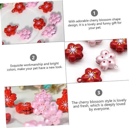 Miniatura 7 de POPETPOP Collares para cachorros, 5 piezas, aretes blancos de campana, mini collar de cachorro, collar de perro, dijes de joyería, pendientes