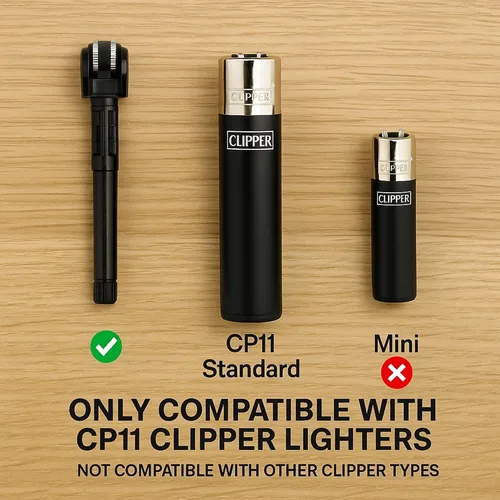 Miniatura 3 de IN SELECT Encendedor de repuesto compatible con barril de pedernal, estándar CP11, pedernales de encendido recargables con rueda de golpeador