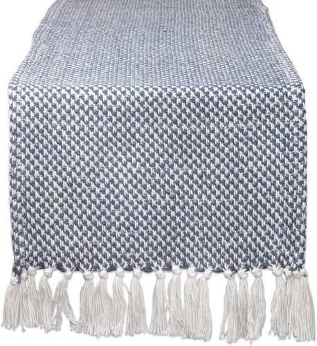 Miniatura 25 de DII Woven Basics Collection Camino de mesa de punto 100% algodón, 15"x108", Stone Piedra