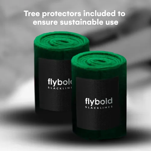 Miniatura 4 de Flybold Kit de eslingas de 17.4m - Eslingas para el patio trasero para niños y adultos con protectores de árboles, bolsa de transporte y broche