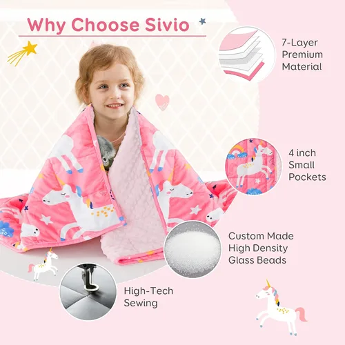Miniatura 5 de Sivio Minky - Manta pesada de puntos de 3 libras, manta pesada reversible de terciopelo de cristal súper suave con bonitos patrones de dibujos