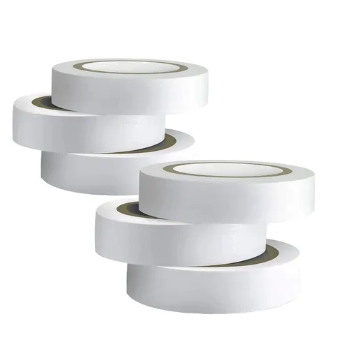 Miniatura 8 de Wapodeai - 3 unidades de cinta de aislar blanca, cinta impermeable de alta calidad, ignífuga, para interiores y exteriores, de 0.62 pulgadas x 49