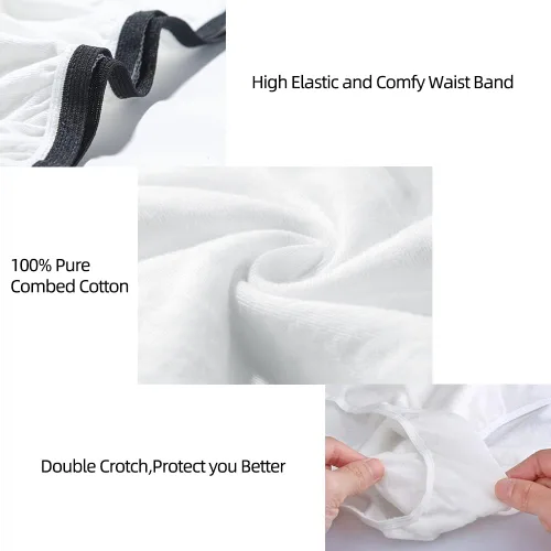 Miniatura 3 de 20 Packs Mens Cotton Disposable Underwear Panties Portable Briefs for Travel Fitness Hotel Spa Hospital Stays