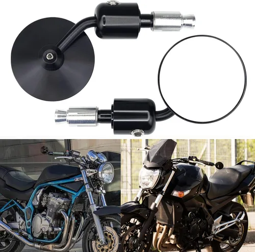 Miniatura 2 de Espejos laterales universales redondos de aluminio CNC para motocicleta, 7/8 pulgadas, para bicicleta deportiva, crucero, scooter (tipo clásico)