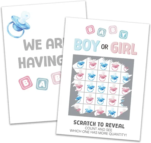 Miniatura 22 de Tarjetas para rascar de revelación de género, juego de mesa de revelación de género para niños, boletos de lotería rascador, tarjetas de anuncio