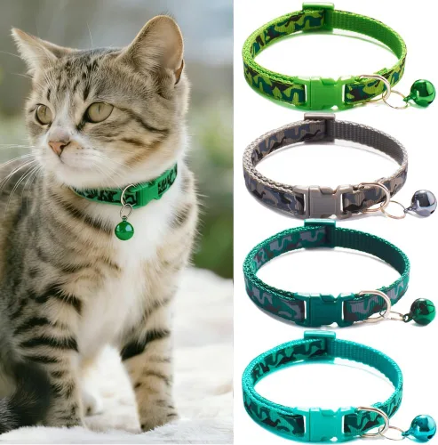 Miniatura 10 de Collares de camuflaje personalizados para perros, collares ajustables de nailon ligero para mascotas, hebilla de liberación rápida, perfectos
