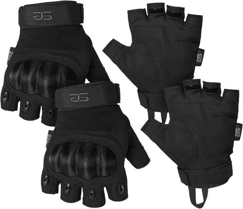 Glove Station - Guantes tácticos de nudillos sin dedos para hombre - Guantes de motocicleta para tiro táctico, Airsoft, caza, trabajo policial y