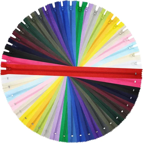 Miniatura 9 de Cremalleras, DOITEM 72 piezas de cremalleras para coser de 8 pulgadas, 12 pulgadas, 16 pulgadas, multicolor, cremallera de bobina de nailon para 20
