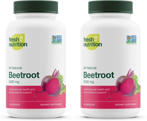 Miniatura 8 de Fresh Nutrition Cápsulas orgánicas de raíz de remolacha – 2400 mg de dosis potente – Soporte antioxidante – Vegano, sin OMG, sin gluten – 90 cápsulas
