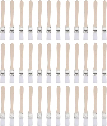 Miniatura 7 de uxcell 36 pinceles de pintura de 5.5 pulgadas de ancho con cerdas de nailon suave con mango de madera para pared, gabinetes, cercas blancas