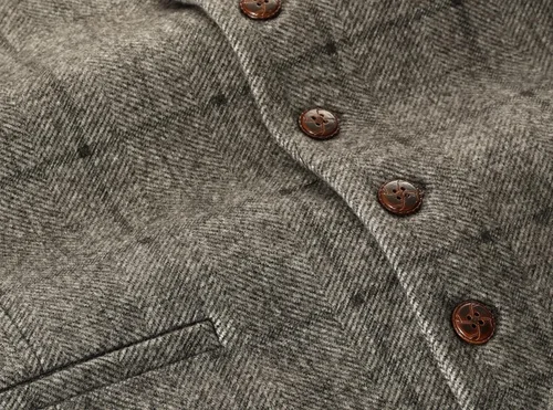 Miniatura 85 de Gioberti Chaleco de tweed formal de 6 botones para hombres