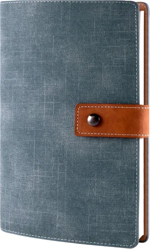 Miniatura 14 de CAGIE Carpeta A5 con 6 anillas rellenable, cuaderno de cuero encuadernado en espiral para planificador de negocios, organizador personal, cuadernos