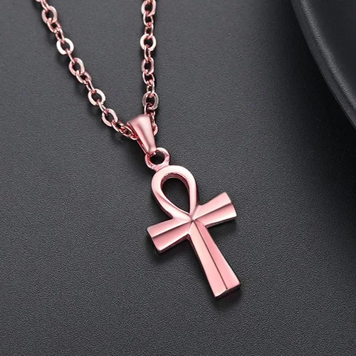 Miniatura 6 de U7 Ankh Necklace for Men Women Stainless Steel Black Color Egyptian Jewelry Ankh Cross Pendant, Africa Necklaces with Chain 22